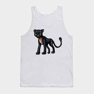 Cute Black Panther Drawing Tank Top